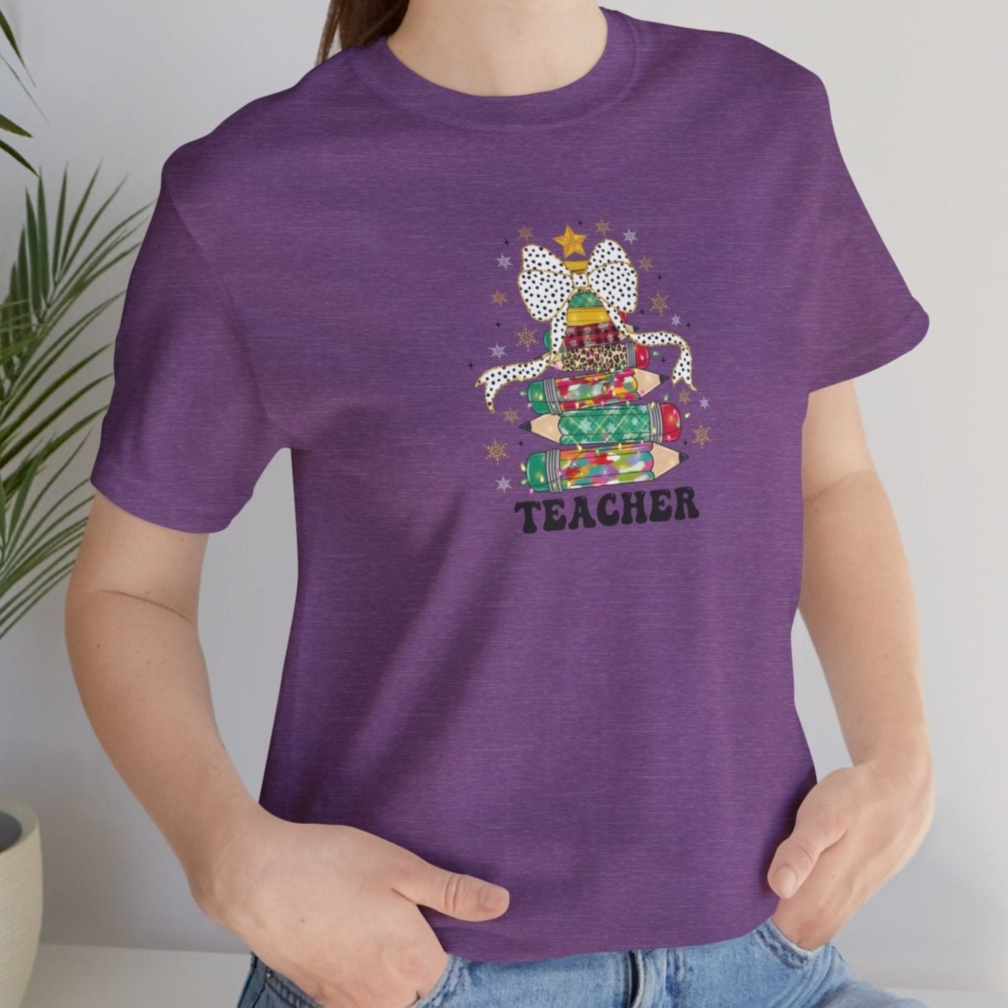 Teacher School Supply Tree  Tee