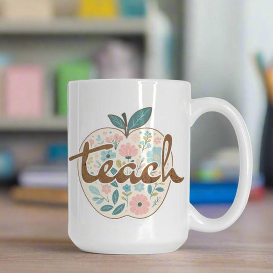 Teach/Apple Deluxe Ceramic Mug 15oz