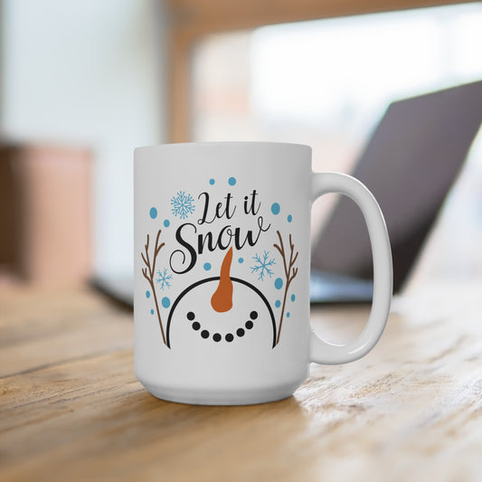 White - Let it Snow Deluxe Ceramic Mug 15oz