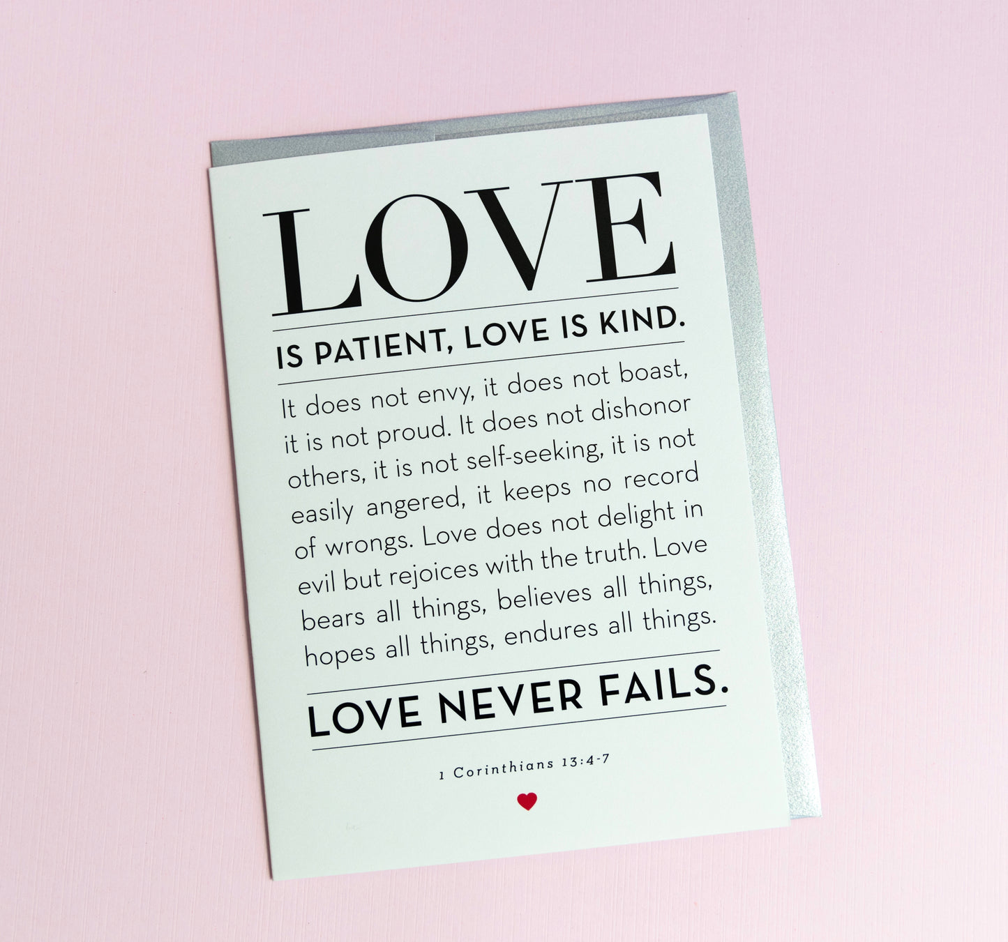 LOVE is Patient, Kind..1 Cor 13:4-7 Blank Card