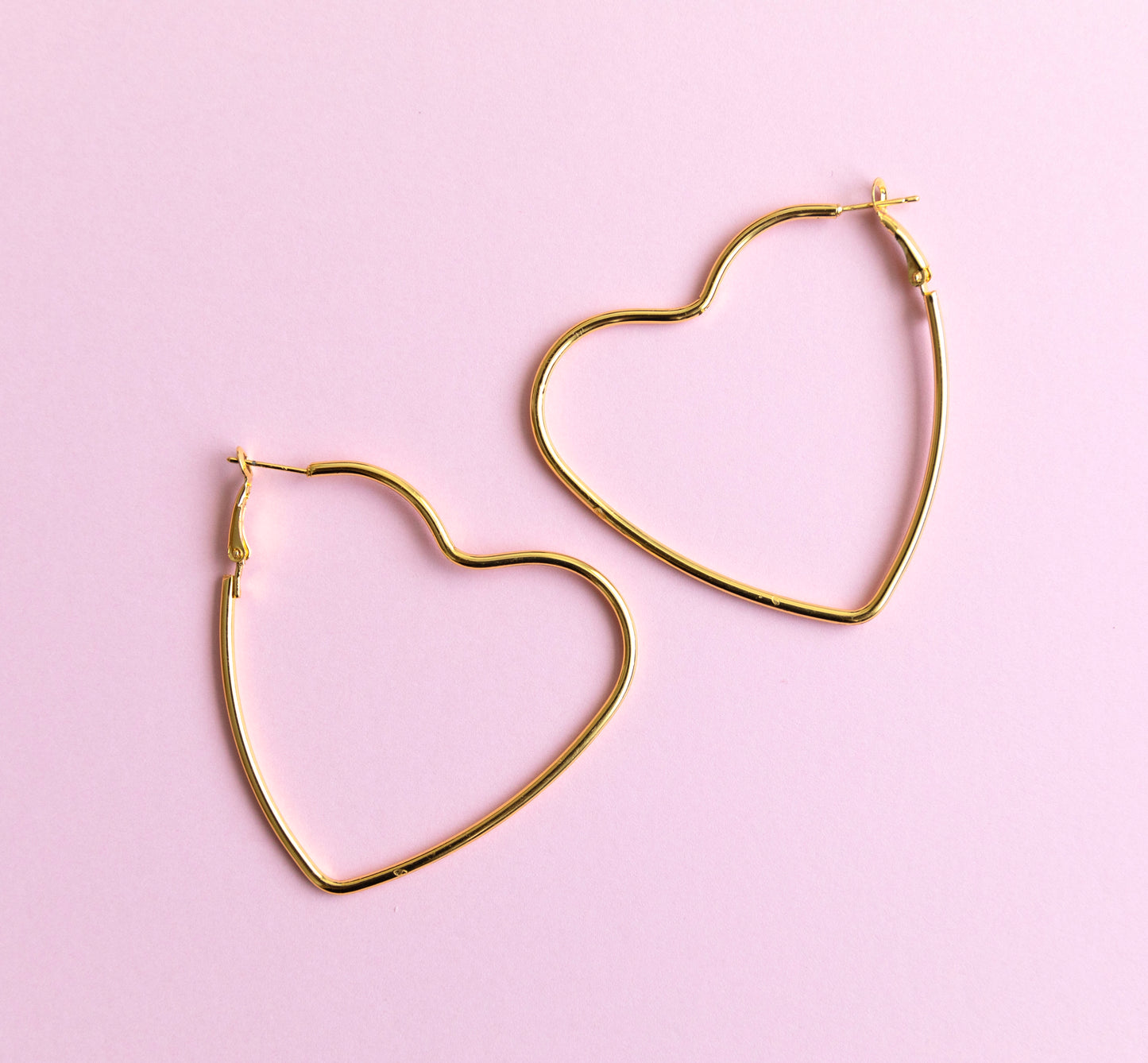 Large Heart Shape Hoop Earrings