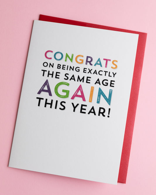 Humorous,Colorful Birthday Greeting Card