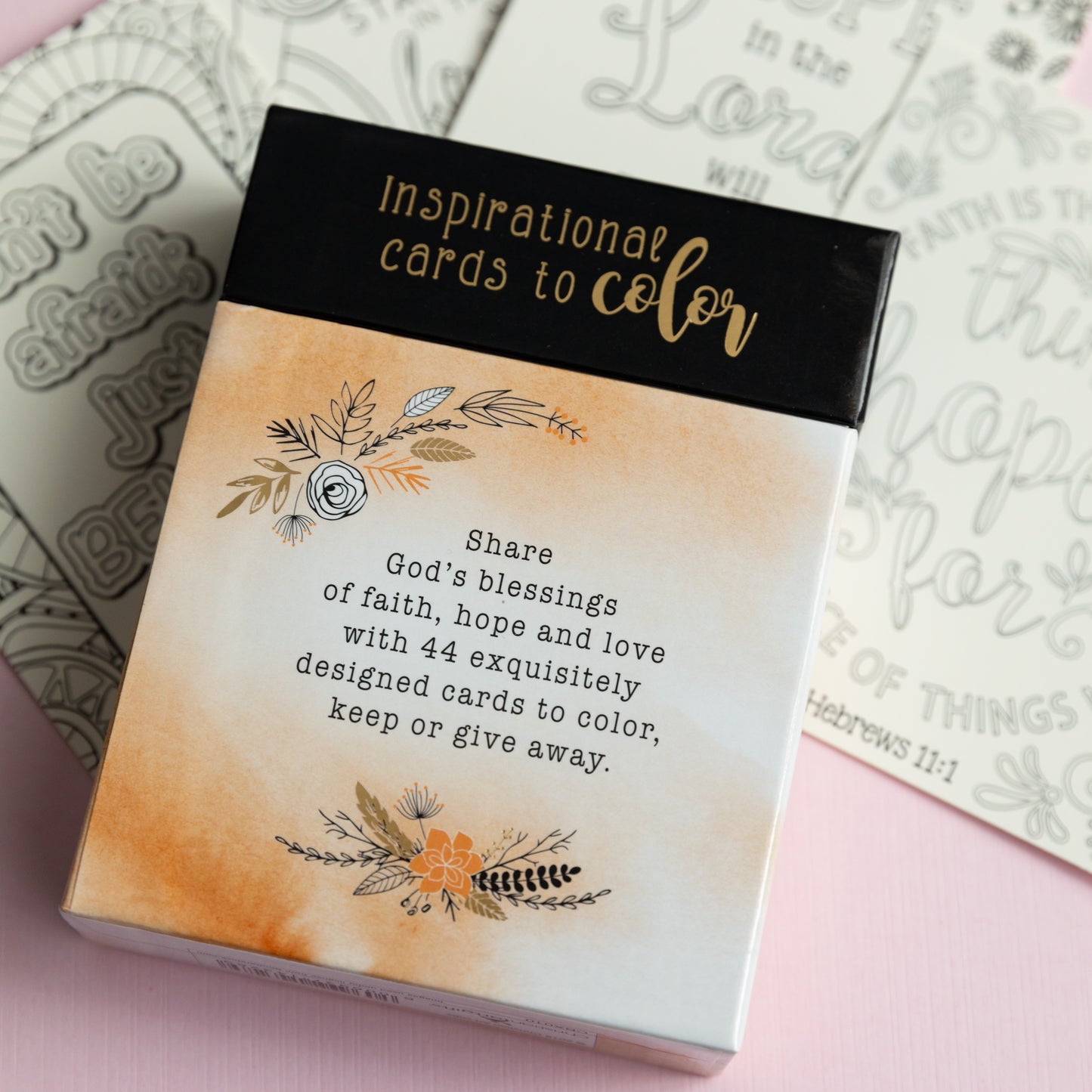 Faith - Hope - Love Boxed Inspirational Coloring Cards