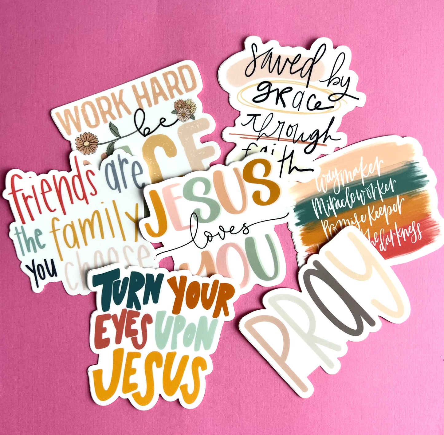 Pray Soft Pastel Boho Vinyl 3" Sticker