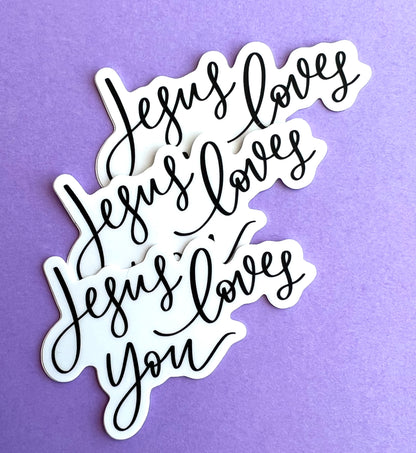 Jesus Loves You Vinyl Sticker